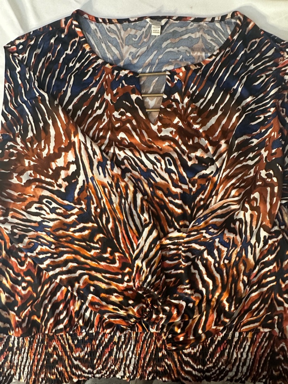 Est. 1946 Animal Print Blouse - Blue &‎ Brown